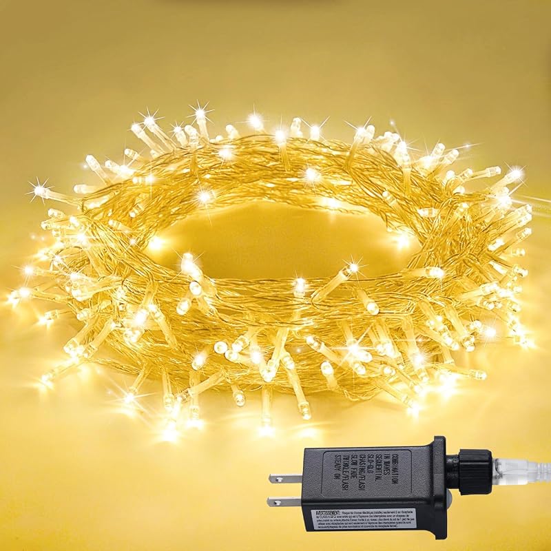 JMEXSUSS 100 LED String Lights Indoor Bedroom Warm White Christmas Lights - String & Accent Lighting, product photo on a white background