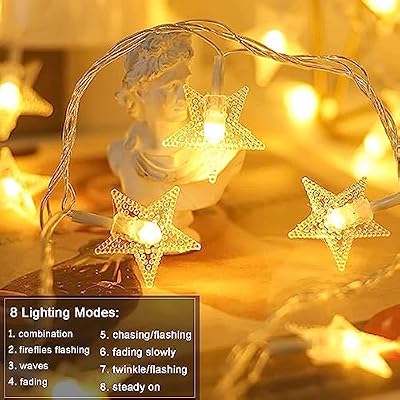 Minetom 33ft Plug in Star String Lights with Remote and Timer - image 3 of 4