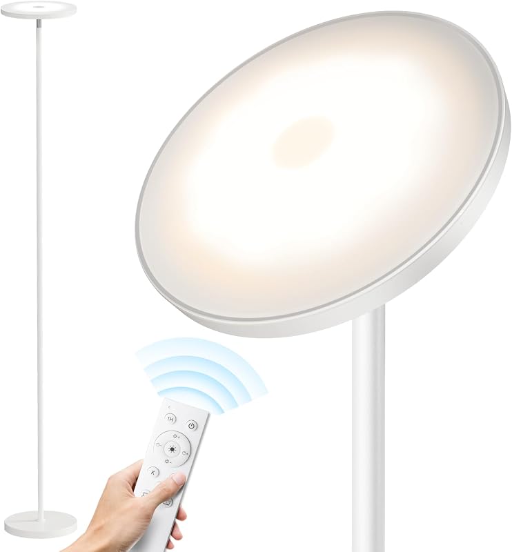 SUNMORY Floor Lamps for Living Room，LED Standing Lamp with Remote Control - Floor Lamps, product photo on a white background