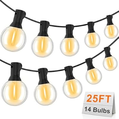 GvvooHome Outdoor String Lights, 25FT G40 LED Waterproof Patio Lights - image 2 of 4