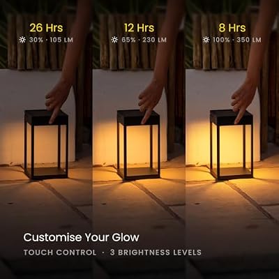 Litehouse Solar Lanterns Outdoor Waterproof, Solar Lamp with Touch Control - image 4 of 4