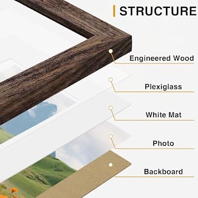 decorUhome 15 Pack Assorted Picture Frame Set for Wall & Tabletop, PF15BN - image 3 of 4