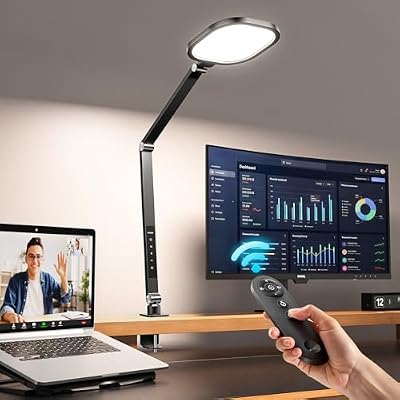 LitONES Remote LED Desk Lamp with Clamp, 2000LM, 30 Modes, Metal Arm - image 2 of 4